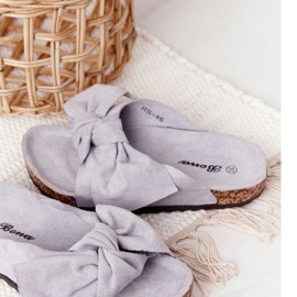 PB2 Pantofole grigie per bambini su sughero Little Wendy grigio 2