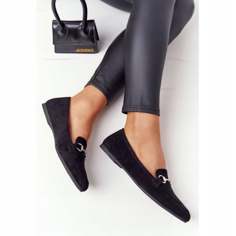 Mocassini Donna Sergio Leone MK711 Scamosciato Nero 1