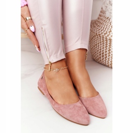 Ballerine in camoscio Sergio Leone BL622 Rosa 2