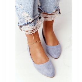 Ballerine in camoscio Sergio Leone BL622 Blu 1