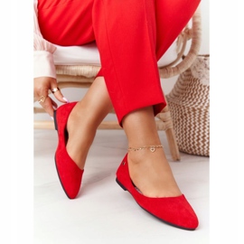Ballerine in camoscio Sergio Leone BL622 Rosso 2