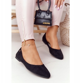 Ballerine in camoscio Sergio Leone BL622 Nero 1