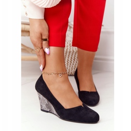 Décolleté con zeppa Sergio Leone PB767 Snake Black nero 2