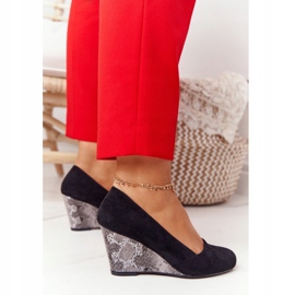 Décolleté con zeppa Sergio Leone PB767 Snake Black nero 1