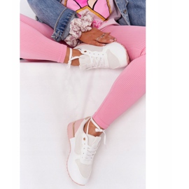 Scarpe sportive da donna Sneakers Bianco e Rosa Maddie 2