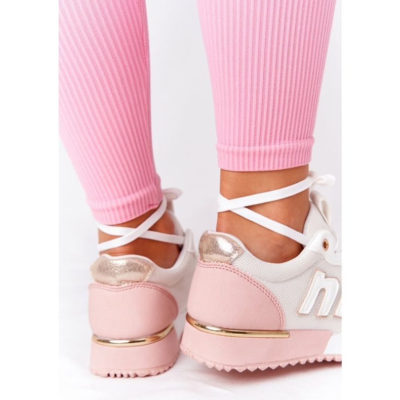 Scarpe sportive da donna Sneakers Bianco e Rosa Maddie bianca 1