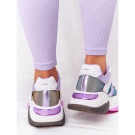 Scarpe sportive su suole larghe GOE HH2N4038 Bianco-Viola 1
