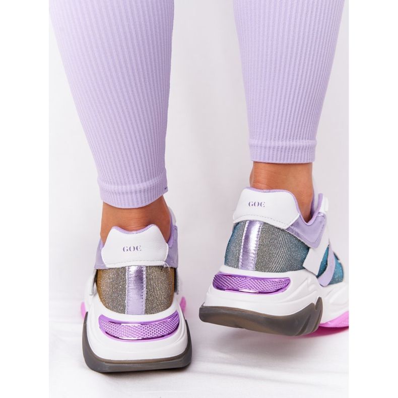 Scarpe sportive su suole larghe GOE HH2N4038 Bianco-Viola 1