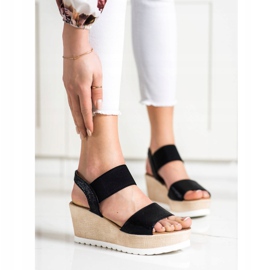 Seastar Sandali luminosi sulla zeppa nero 1