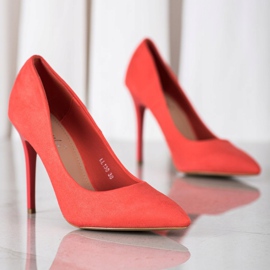 Kayla Classici tacchi corallo rosso 1