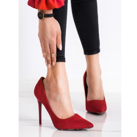 Diamantique Tacchi sexy in pelle scamosciata rosso 2