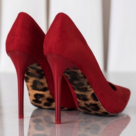 Diamantique Tacchi sexy in pelle scamosciata rosso 1