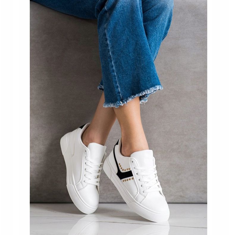 SHELOVET Scarpe sportive bianche casual bianco 1