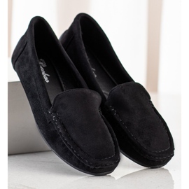 SHELOVET Mocassini in pelle scamosciata neri nero 2
