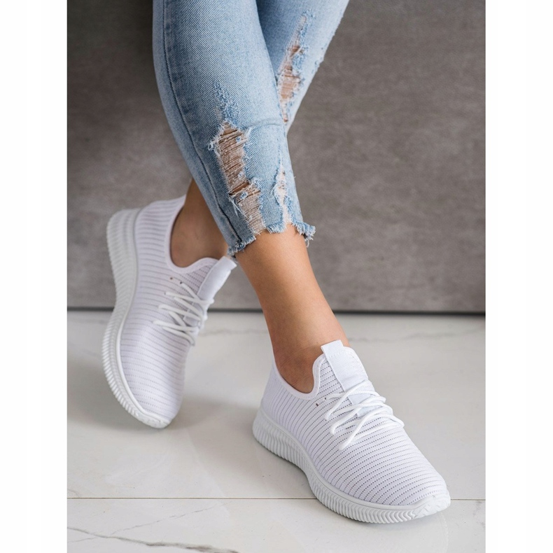 SHELOVET Comode scarpe da ginnastica slip-on bianco 2