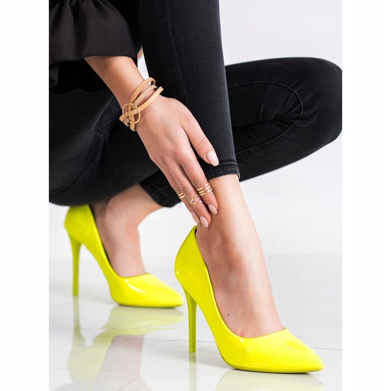 SHELOVET Tacchi Alti Alla Moda giallo 1