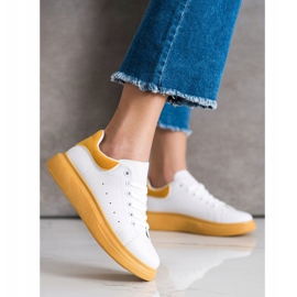 SHELOVET Sneakers Sulla Piattaforma Gialla bianco giallo 1