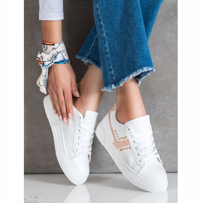 SHELOVET Scarpe sportive bianche casual bianca 2