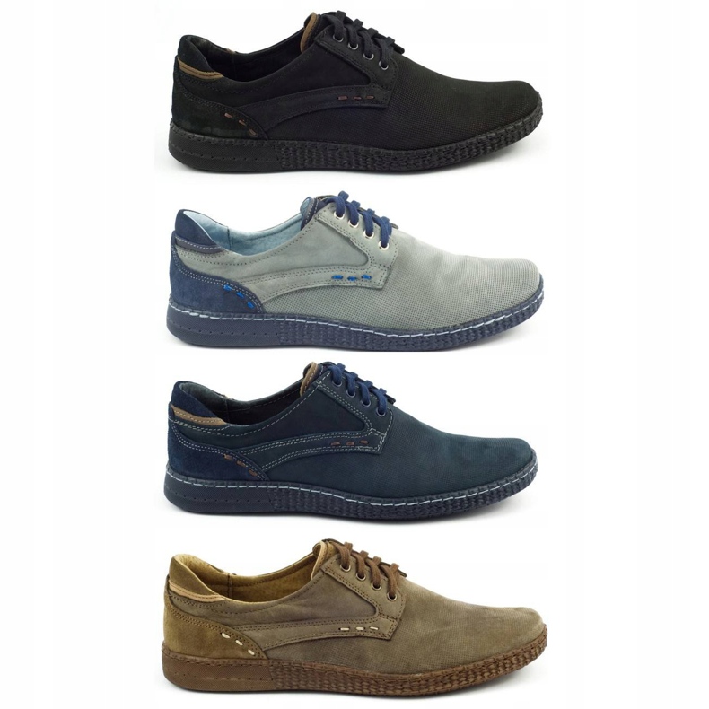 KOMODO Scarpe casual da uomo 848 nere marrone nero 1