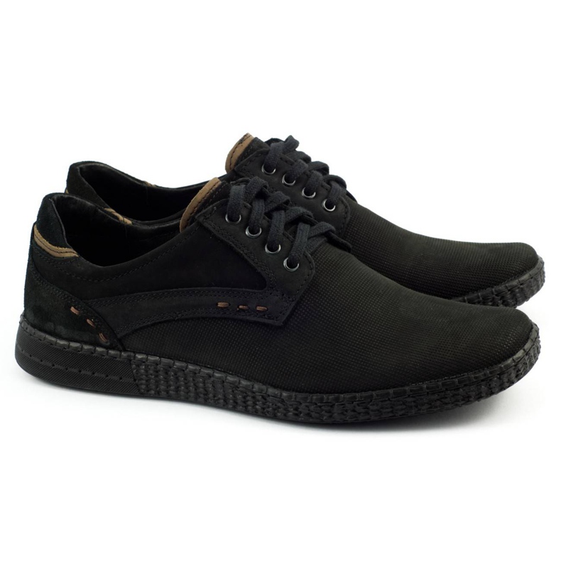 KOMODO Scarpe casual da uomo 848 nere marrone nero 3
