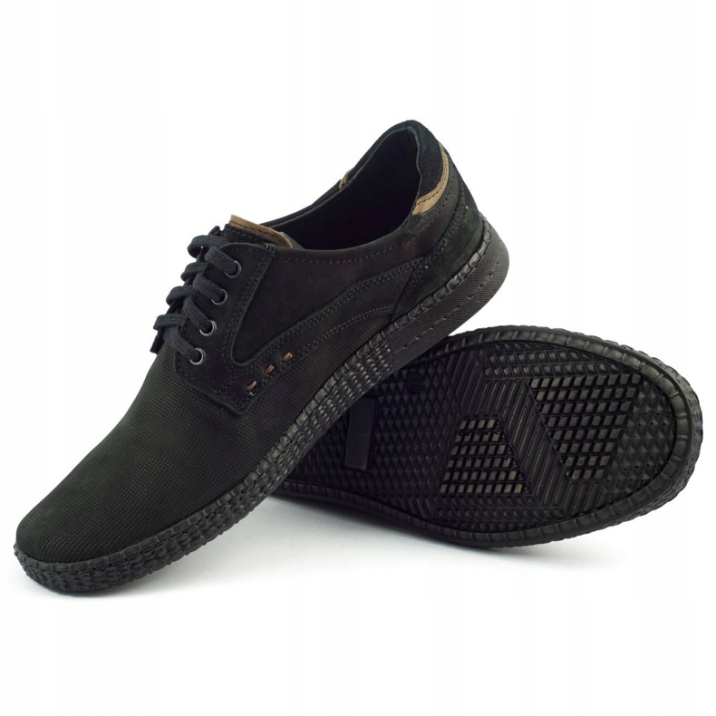 KOMODO Scarpe casual da uomo 848 nere marrone nero 4