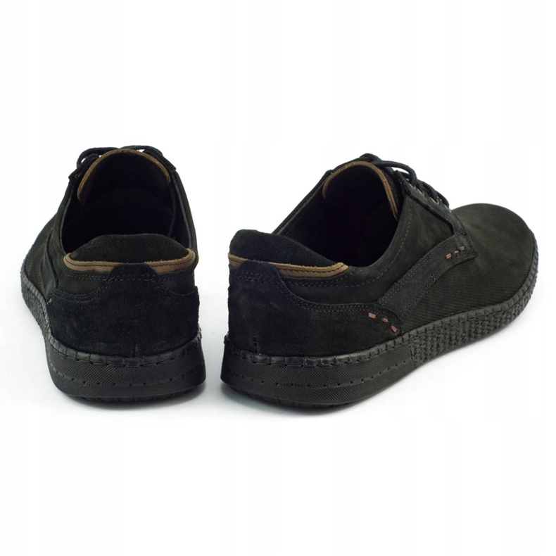 KOMODO Scarpe casual da uomo 848 nere marrone nero 5