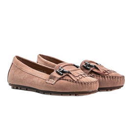 Mocassino Maia in ecopelle rosa 1