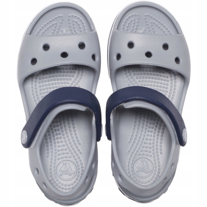 Sandali Crocs per bambini Crosband Sandal Kids grigio-navy blue 12856 01U blu navy 1