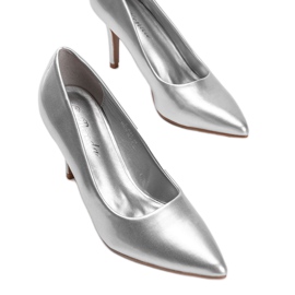 Décolleté argento in ecopelle Ally d'argento 1