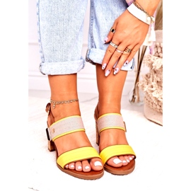 Jezzi Sandali femminili sul Cork Post Yellow 20SD35-1826 beige 3
