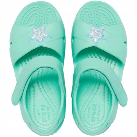 Sandali per bambini Crocs Classic Cross Strap Charm menta 206947 3U3 verde 1
