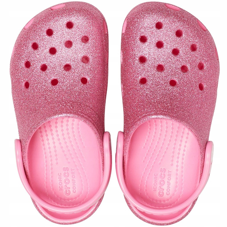 Crocs kids Classic Glitter Zoccolo rosa 205441 669 1