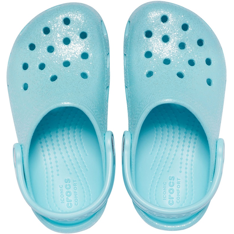 Crocs kids Classic Glitter Zoccolo blu 205441 4O9 1