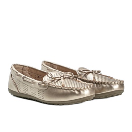 Mocassino traforato in ecopelle Golden Esther d'oro 1
