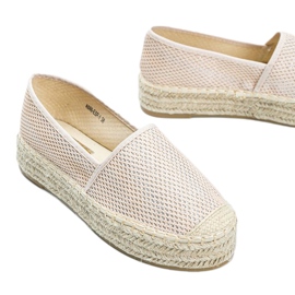 Espadrillas beige su suola Lia spessa 1