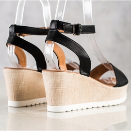 Seastar Sandali con zeppa classici nero 1