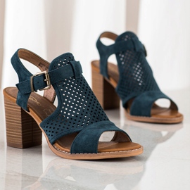 Evento Sandali traforati in primavera multicolore blu verde 1