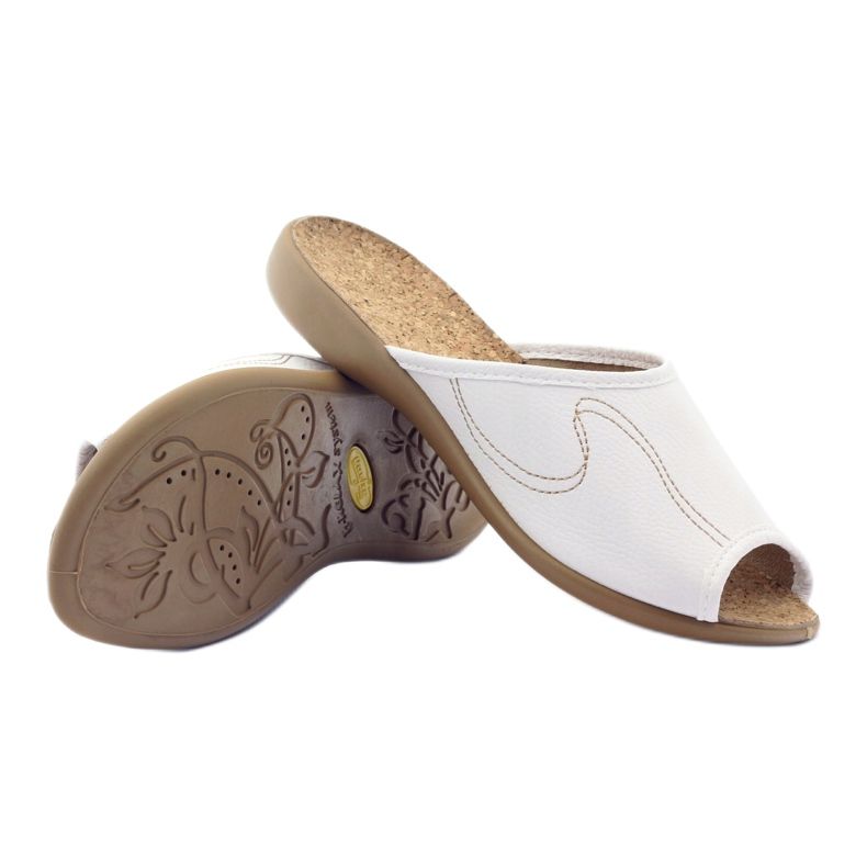 Pantofole scarpe da donna Befado 254d058 pantofole bianco 3