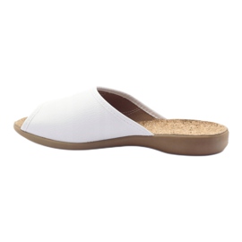Pantofole scarpe da donna Befado 254d058 pantofole bianco 2