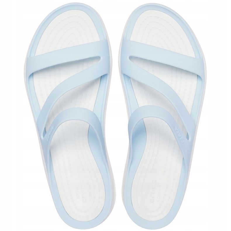 Pantofole da donna Crocs Swiftwater blu-bianco 203998 4JQ 1