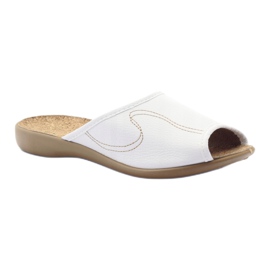 Pantofole scarpe da donna Befado 254d058 pantofole bianco 1