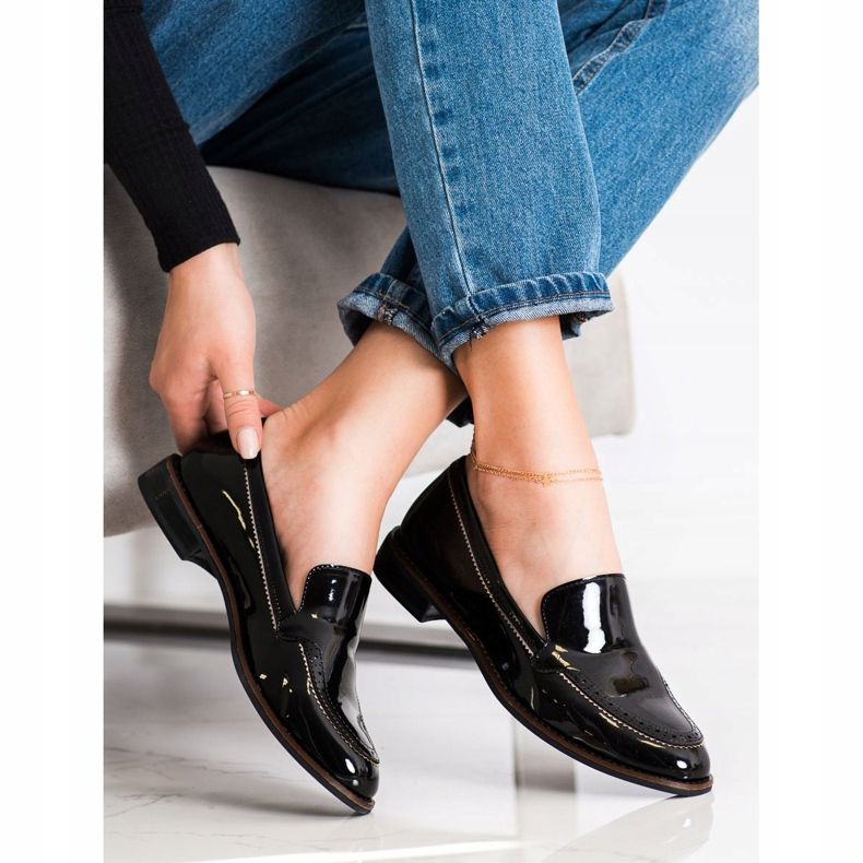 Mocassini laccati Sergio Leone nero 1