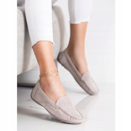 SHELOVET Mocassini Grigi Con Camoscio grigio 1