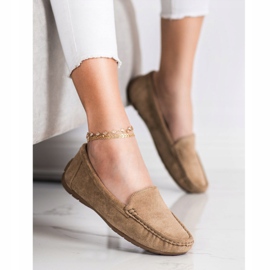 SHELOVET Mocassini Beige Con Camoscio 1