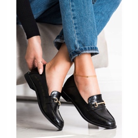 SHELOVET Mocassini Eleganti Con Cubic Zirconia nero 1