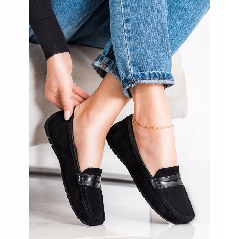 SHELOVET Comodi mocassini neri nero 1