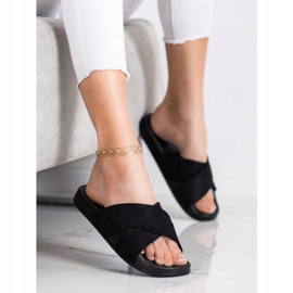 Comode pantofole glitterate VINCEZA nero 1