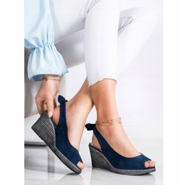 Sandali slip-on sulla zeppa VINCEZA blu navy blu 1