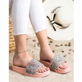 Seastar Pantofole alla moda sulla piattaforma rosa multicolore 1