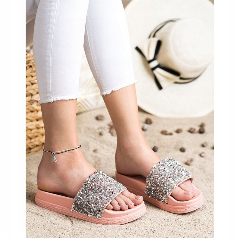Seastar Pantofole alla moda sulla piattaforma rosa multicolore 1